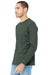 Bella + Canvas BC3501/3501 Mens Jersey Long Sleeve Crewneck T-Shirt Military Green Model 3Q