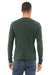 Bella + Canvas BC3501/3501 Mens Jersey Long Sleeve Crewneck T-Shirt Military Green Model Back