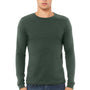 Bella + Canvas Mens Jersey Long Sleeve Crewneck T-Shirt - Military Green