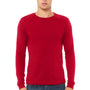 Bella + Canvas Mens Jersey Long Sleeve Crewneck T-Shirt - Red