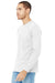 Bella + Canvas BC3501/3501 Mens Jersey Long Sleeve Crewneck T-Shirt White Model 3Q