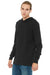 Bella + Canvas BC3512/3512 Mens Jersey Long Sleeve Hooded T-Shirt Hoodie Black Model 3Q