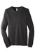 Bella + Canvas BC3513/3513 Mens Jersey Long Sleeve Crewneck T-Shirt Charcoal Black Flat Front