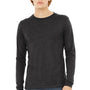 Bella + Canvas Mens Long Sleeve Crewneck T-Shirt - Charcoal Black
