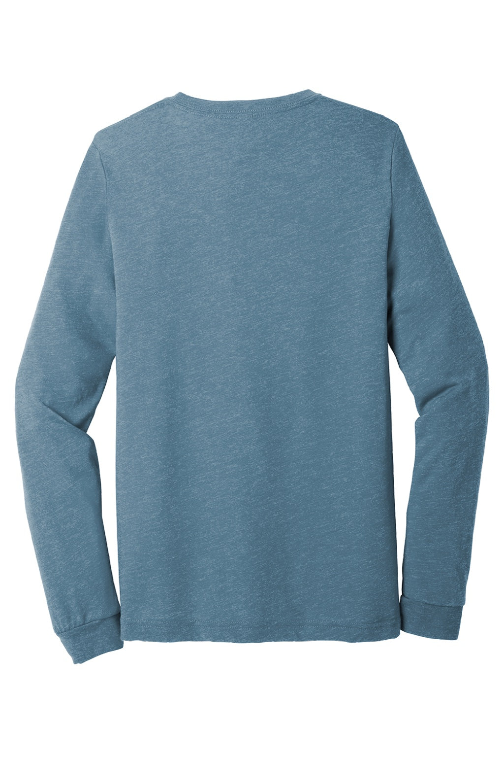 Bella + Canvas BC3513/3513 Mens Jersey Long Sleeve Crewneck T-Shirt Denim Blue Flat Back