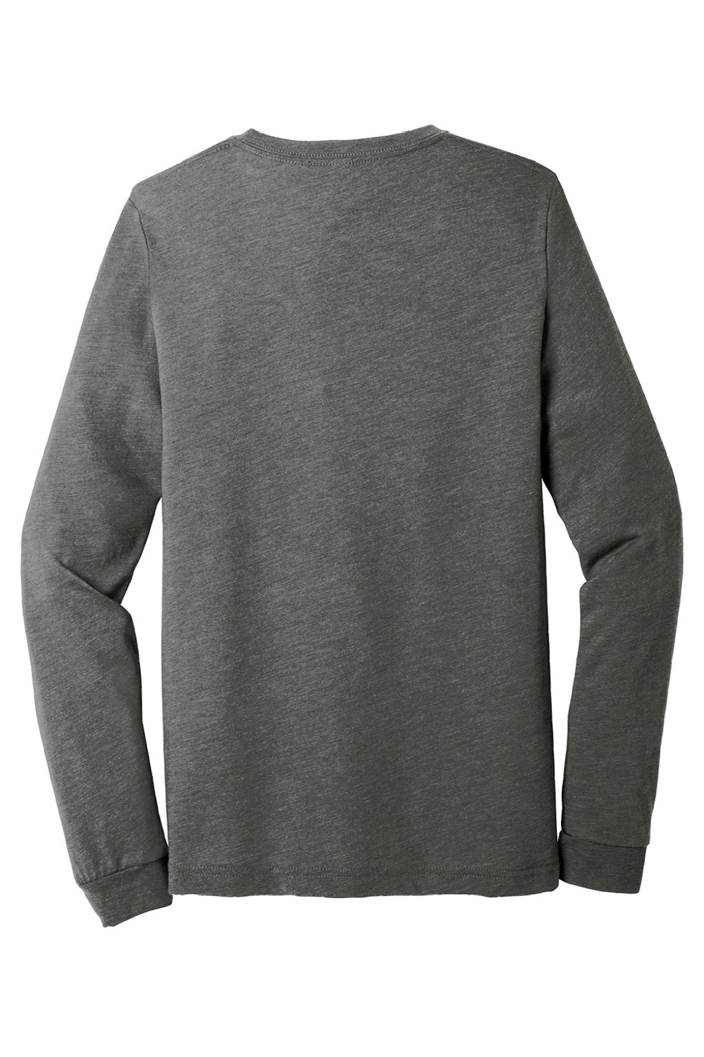Bella + Canvas BC3513/3513 Mens Jersey Long Sleeve Crewneck T-Shirt Grey Flat Back