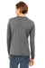 Bella + Canvas BC3513/3513 Mens Jersey Long Sleeve Crewneck T-Shirt Grey Model Back