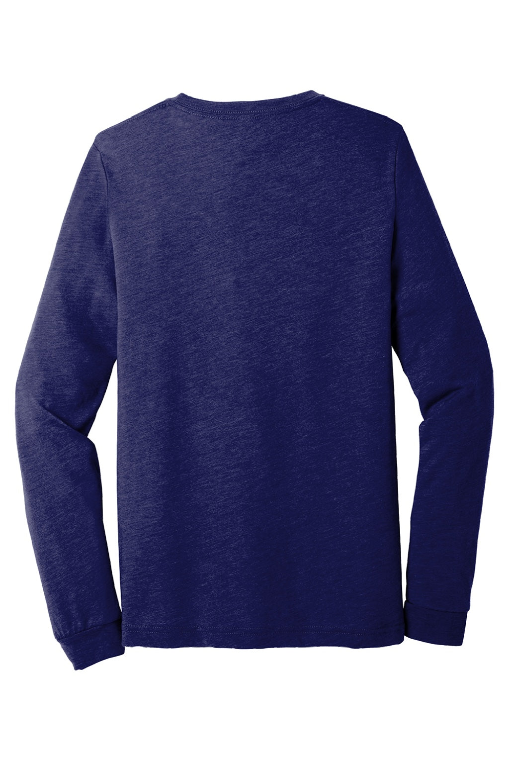 Bella + Canvas BC3513/3513 Mens Jersey Long Sleeve Crewneck T-Shirt Navy Blue Flat Back