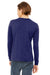 Bella + Canvas BC3513/3513 Mens Jersey Long Sleeve Crewneck T-Shirt Navy Blue Model Back