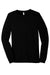 Bella + Canvas BC3513/3513 Mens Jersey Long Sleeve Crewneck T-Shirt Solid Black Triblend Flat Front