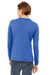 Bella + Canvas BC3513/3513 Mens Jersey Long Sleeve Crewneck T-Shirt True Royal Blue Model Back