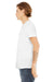Bella + Canvas BC3650/3650 Mens Short Sleeve Crewneck T-Shirt White Model Side