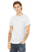 Bella + Canvas BC3650/3650 Mens Short Sleeve Crewneck T-Shirt White Marble Model 3Q