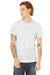 Bella + Canvas BC3650/3650 Mens Short Sleeve Crewneck T-Shirt White Marble Model Front
