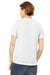 Bella + Canvas BC3650/3650 Mens Short Sleeve Crewneck T-Shirt White Slub Model Back