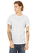 Bella + Canvas BC3650/3650 Mens Short Sleeve Crewneck T-Shirt White Slub Model Front
