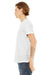 Bella + Canvas BC3650/3650 Mens Short Sleeve Crewneck T-Shirt White Slub Model Side