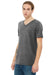 Bella + Canvas BC3655/3655C Mens Textured Jersey Short Sleeve V-Neck T-Shirt Asphalt Grey Slub Model 3Q
