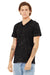 Bella + Canvas BC3655/3655C Mens Textured Jersey Short Sleeve V-Neck T-Shirt Black Marble Model 3Q
