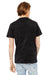 Bella + Canvas BC3655/3655C Mens Textured Jersey Short Sleeve V-Neck T-Shirt Black Marble Model Back