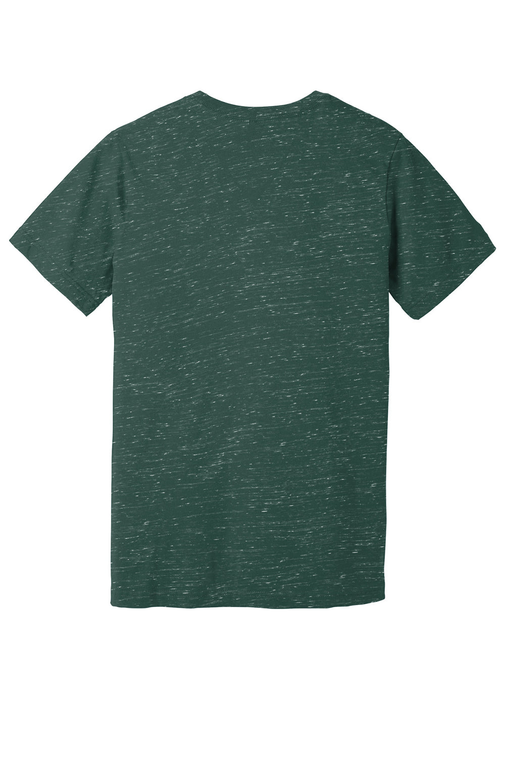 Bella + Canvas BC3655/3655C Mens Textured Jersey Short Sleeve V-Neck T-Shirt Forest Green Marble Flat Back