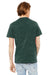 Bella + Canvas BC3655/3655C Mens Textured Jersey Short Sleeve V-Neck T-Shirt Forest Green Marble Model Back