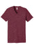 Bella + Canvas BC3655/3655C Mens Textured Jersey Short Sleeve V-Neck T-Shirt Maroon Marble Flat Front