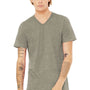 Bella + Canvas Mens Textured Jersey Short Sleeve V-Neck T-Shirt - Stone Marble