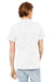 Bella + Canvas BC3655/3655C Mens Textured Jersey Short Sleeve V-Neck T-Shirt White Marble  Model Back