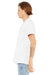 Bella + Canvas BC3655/3655C Mens Textured Jersey Short Sleeve V-Neck T-Shirt White Marble  Model Side