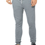 Bella + Canvas Mens Jogger Sweatpants w/ Pockets - Heather Grey