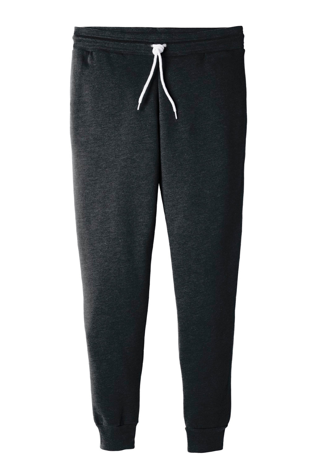 Bella + Canvas BC3727/3727 Mens Jogger Sweatpants w/ Pockets Heather Dark Grey Flat Front