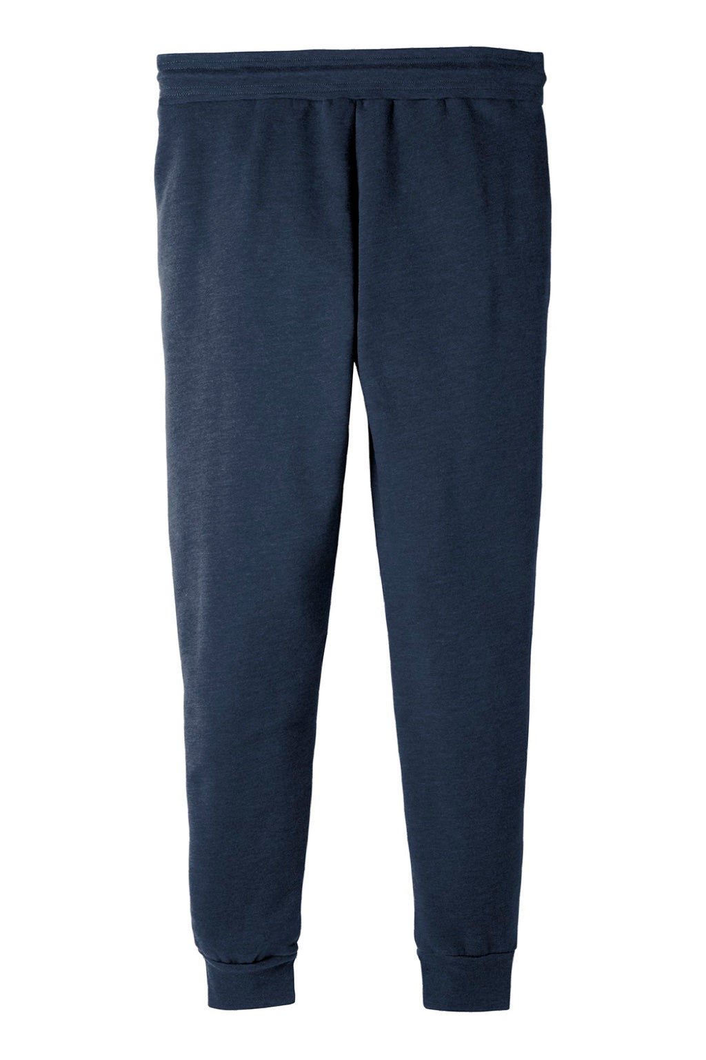 Bella + Canvas BC3727/3727 Mens Jogger Sweatpants w/ Pockets Heather Navy Blue Flat Back