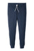 Bella + Canvas BC3727/3727 Mens Jogger Sweatpants w/ Pockets Heather Navy Blue Flat Front