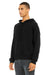 Bella + Canvas BC3729/3729 Mens Sponge Fleece Hooded Sweatshirt Hoodie Black Model 3Q