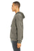 Bella + Canvas BC3729/3729 Mens Sponge Fleece Hooded Sweatshirt Hoodie Heather Stone Model Side