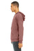 Bella + Canvas BC3729/3729 Mens Sponge Fleece Hooded Sweatshirt Hoodie Mauve Model Side