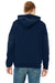Bella + Canvas BC3729/3729 Mens Sponge Fleece Hooded Sweatshirt Hoodie Navy Blue Model Back