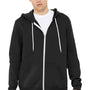 Bella + Canvas Mens Fleece Full Zip Hooded Sweatshirt Hoodie - Black