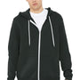 Bella + Canvas Mens Fleece Full Zip Hooded Sweatshirt Hoodie - DTG Dark Grey