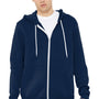 Bella + Canvas Mens Fleece Full Zip Hooded Sweatshirt Hoodie - Navy Blue