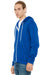 Bella + Canvas BC3739/3739 Mens Fleece Full Zip Hooded Sweatshirt Hoodie True Royal Blue Model 3Q