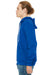 Bella + Canvas BC3739/3739 Mens Fleece Full Zip Hooded Sweatshirt Hoodie True Royal Blue Model Side