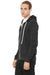 Bella + Canvas BC3909/3909 Mens Sponge Fleece Full Zip Hooded Sweatshirt Hoodie Charcoal Black Model 3Q