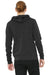 Bella + Canvas BC3909/3909 Mens Sponge Fleece Full Zip Hooded Sweatshirt Hoodie Charcoal Black Model Back