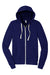 Bella + Canvas BC3909/3909 Mens Sponge Fleece Full Zip Hooded Sweatshirt Hoodie Navy Blue Flat Front