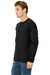 Bella + Canvas BC3945/3945 Mens Fleece Crewneck Sweatshirt Black Model 3Q