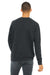 Bella + Canvas BC3945/3945 Mens Fleece Crewneck Sweatshirt Heather Dark Grey Model Back