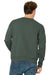 Bella + Canvas BC3945/3945 Mens Fleece Crewneck Sweatshirt Military Green Model Back