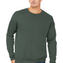 Bella + Canvas Mens Fleece Crewneck Sweatshirt - Military Green